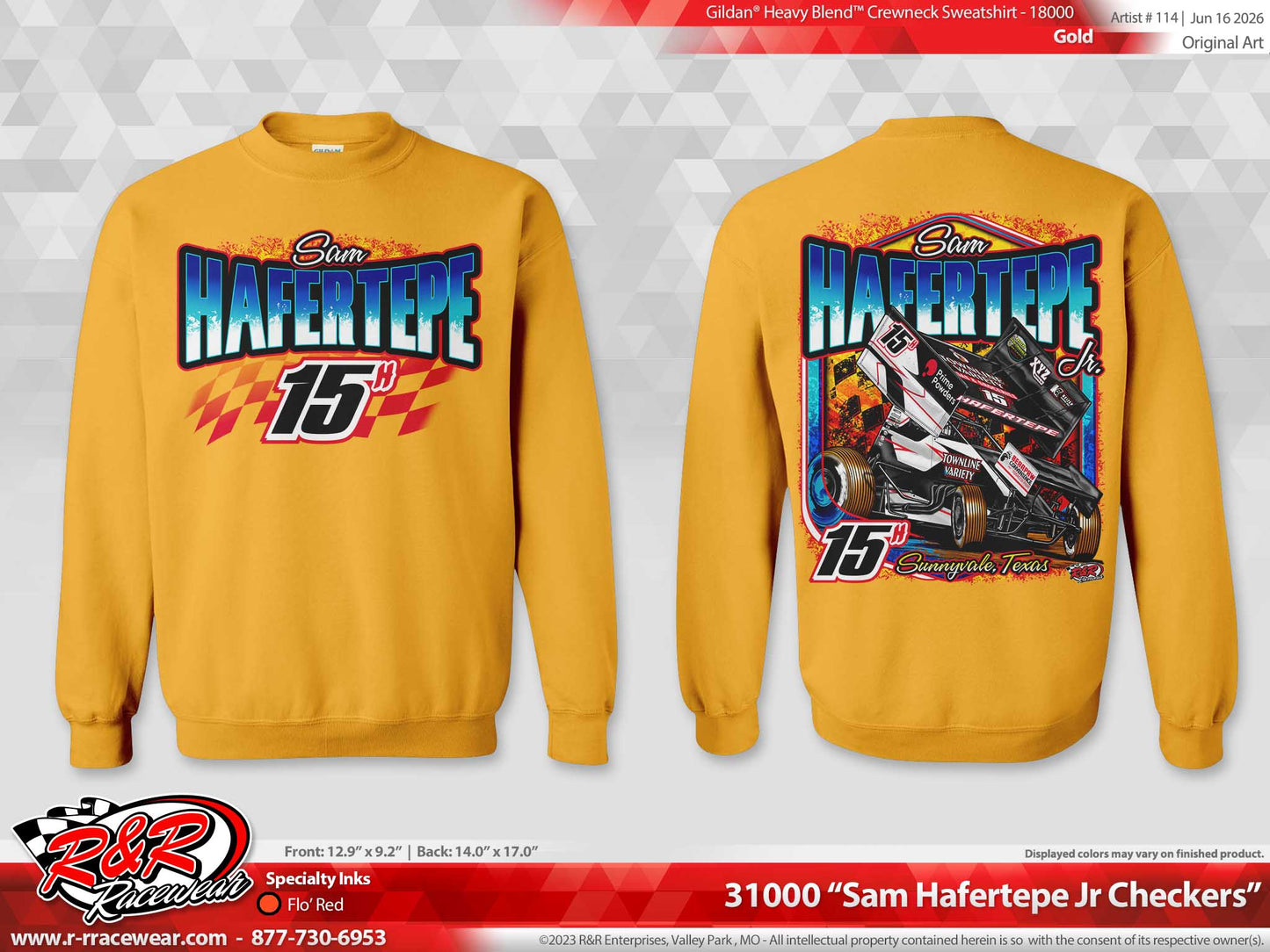2026 - Checks - Crew Sweatshirt - Gold