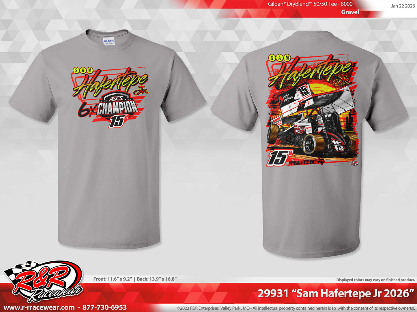 2026 ASCS 6 Time Champion Shirt - Gravel