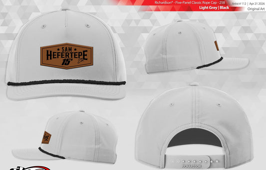 White Hat - Faux Leather Patch